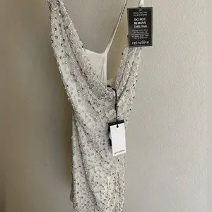 Retrofete | Dresses | Holiday Retrofete Mini Dress Whitesilver Size Small |  Poshmark